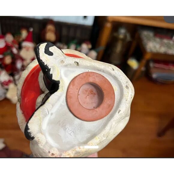 7" Vintage Japan santa bank papier-mâché rare - Picture 2 of 2